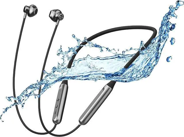 Main image of Magnetic Neckband Headphones Semi-in-Ear IPX5 Waterproof Around The Neck Headphones 8H Playtime Bluetooth V5.3 Wireless Earbuds 27g Ultra-Lightweight Comfort for Sport Business Trips (Black)
