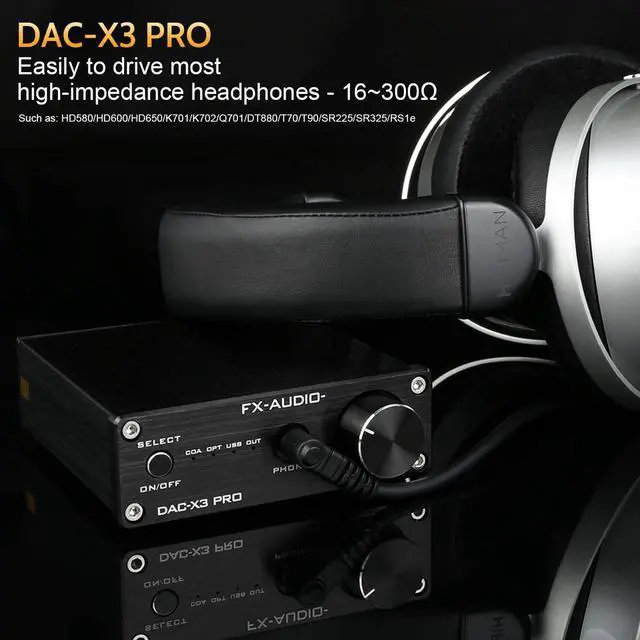 Alt view image 2 of 7 - FX-Audio DAC-X3PRO USB DAC ESS9023 Headphone Amplifier CS8416 Support ASRC Transmission HiFi Portable Decoder Headphone Amp