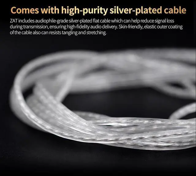 Alt view image 6 of 7 - KZ ZAT in-Ear Monitor 8BA+1DD Hybrid Drivers Earbuds with 4 Tuning Switches HiFi Bass Noise Cancelling Earphones, Clarity in All Frequency Stereo Sound Headphone for Audio Engineer, Musician (MIC)