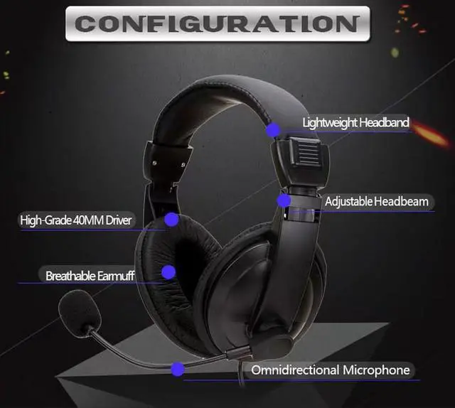 Alt view image 2 of 7 - Wired Headphones - Over Ear Headphone with Noise Isolation 3.5mm, and 3 PCS Wired Earbuds in-Ear Headphones Earphones with Microphone, 3.5 mm.