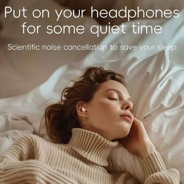 Alt view image 6 of 7 - Invisible Wireless Bluetooth Ear Buds for Sleeping Noise Cancelling Mini Earbuds,Discreet in-Ear Tiny Earphones for Sleeping,Hidden Earbuds for Small Ears Sleeping,Working,Hiking White