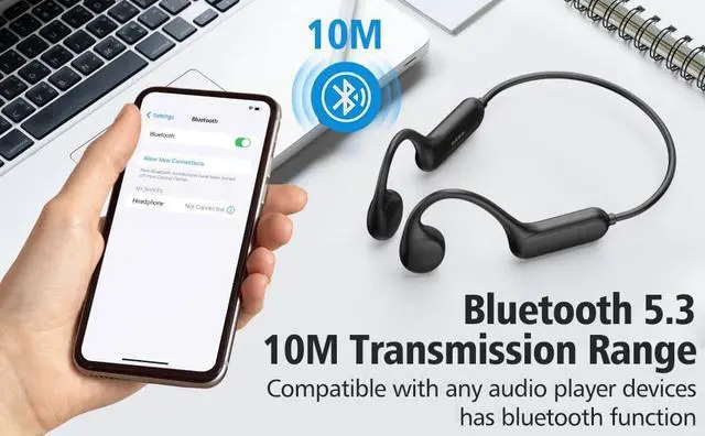 Alt view image 6 of 7 - Bone Conduction IPX8 Waterproof Swimming Headphones,Sports Headphones with Built-in MP3 Player 32G Memory, Wireless Earphones for Workouts, Swimming, Running, Cycling and More Outdoor Activities