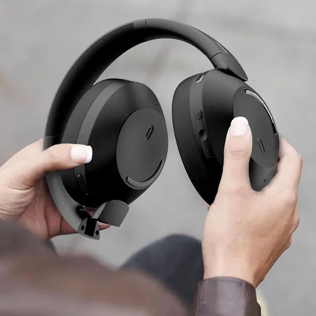 Alt view image 7 of 7 - MIXX StreamQ C4 - Wireless Noise Cancelling Headphones with 40-Hour Battery Life and Transparent Mode - Foldable Over-Ear Design (Black)