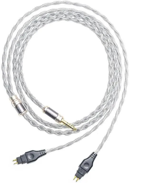 Main image of 6N Single Crystal Silver Headphone Cable for SENNHEISER HD 660S2 HD 650 HD 660 S HD 600 4.4mm Balanced Hi-Fi Headphone Audio Upgrade Cable (6.35mm Plug)
