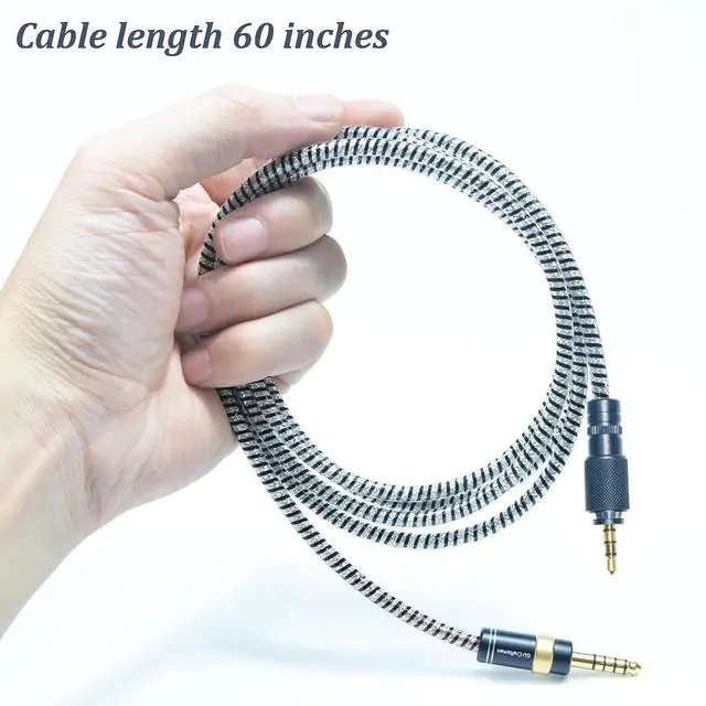 Alt view image 4 of 7 - GUCraftsman 6N OFC Silver Plated+Shielding Layer Headphone Replacement Cables 4.4mm 3.5mm 2.5mm Upgrade Cables for Sony MDR-MV1 MDR-M1 MDR-M1ST (3.5mm Plug)
