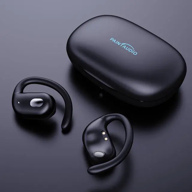 Alt view image 2 of 7 - EarMate 1 Open Ear Headphones, Bluetooth 5.3 Wireless Earbuds Air Conduction 45Hrs Playtime with Charging Case, Panoramic Deep Bass with 16.2mm Drivers, Compatible with iPhone Android