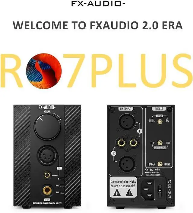 Alt view image 2 of 7 - FX-Audio- R07 Plus Headphone Amplifier, 2700mW x 2 Mini Desktop Headphone Amp, XLR/RCA to 6.35mm / 4.4mm / XLR Balanced Headphone Amp for Home Theater Audio Systems
