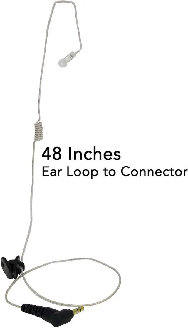 Alt view image 2 of 6 - Invisible Series: The Ultimate Discrete Monitor Only IFB Earpiece- 48 Inch Cable w/ 3.5mm(Mini Plug) Anchor/Broadcaster Earset (Coyote Brown)