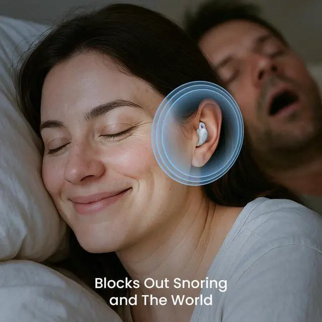 Alt view image 7 of 7 - NooraSleep Snooze Pods Pro, SnoozePods Pro - Bluetooth Sleepbuds, Snug Fit with Recharge Warehouse and Soft Earplugs, Sleep Headphones with Noise Reduction (Black)