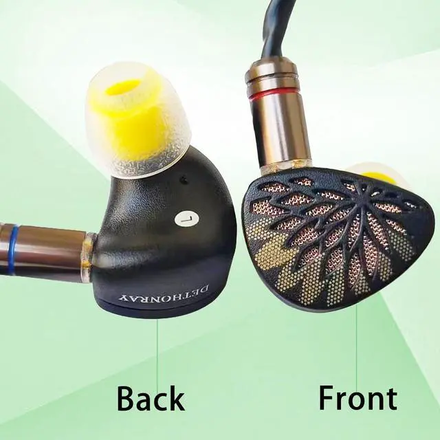 Alt view image 2 of 6 - YUXUANJI Earphones,10mm TPLX Dynamic Drive Wired Earbuds,in Ear Monitor Headphones,iems Ear Buds Wired for Gaming (4.4mm, Black)