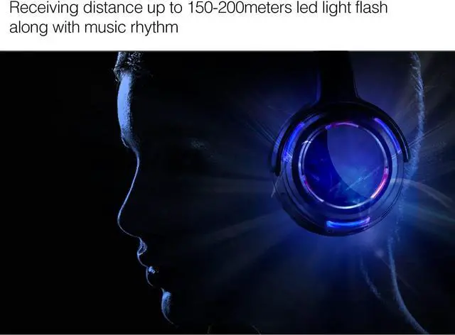 Alt view image 4 of 7 - Professional Rechargeable 10 Hours RF Silent Disco Wireless Headphones for Parties Events Weddings Movies Clubbing 5 Headsets Bundel with 1 Transmitter 1600 Feet Distance
