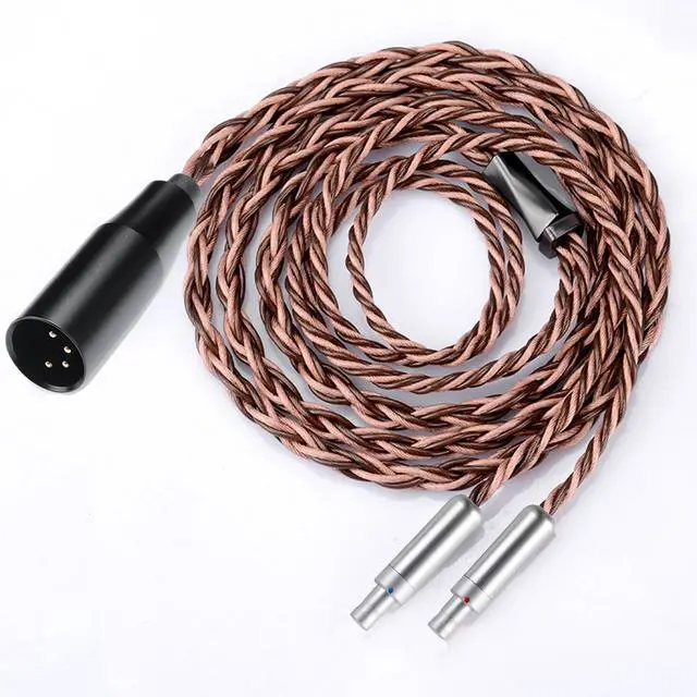 Alt view image 2 of 7 - FAAEAL 8N OCC German Copper Cable Wire Compatible with Sennheiser HD800 HD800s HD820 HD820s HD8XX Dharma D1000 Headphones 2m/6.5ft 4PIN-XLR