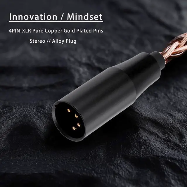 Alt view image 7 of 7 - FAAEAL 8N OCC German Copper Cable Wire Compatible with Sennheiser HD800 HD800s HD820 HD820s HD8XX Dharma D1000 Headphones 2m/6.5ft 4PIN-XLR