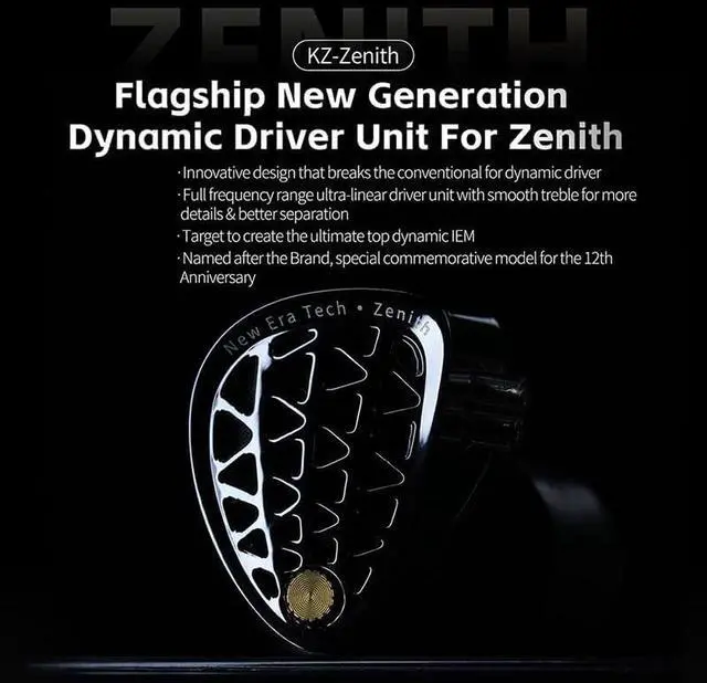 Alt view image 2 of 7 - KZ Zenith Tunable HiFi Earbud,Ultra Linear Dynamic Driver in-Ear Headphone, 0.75 2pin Wired Bassy IEM Earphone for Audiophile (Without Mic, Black)