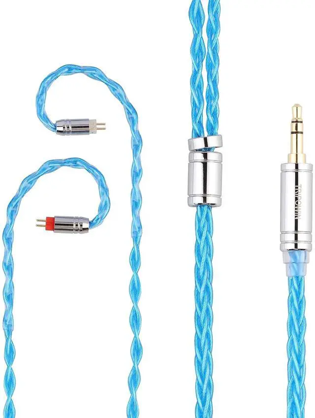 Alt view image 2 of 7 - Linsoul Tripowin Seraph 8 Cores IEM Cable, 28AWG Silver-Plated Replacement Earphone Cable for in Ear Monitor, Audiophile(2pin-0.78mm, 3.5mm)