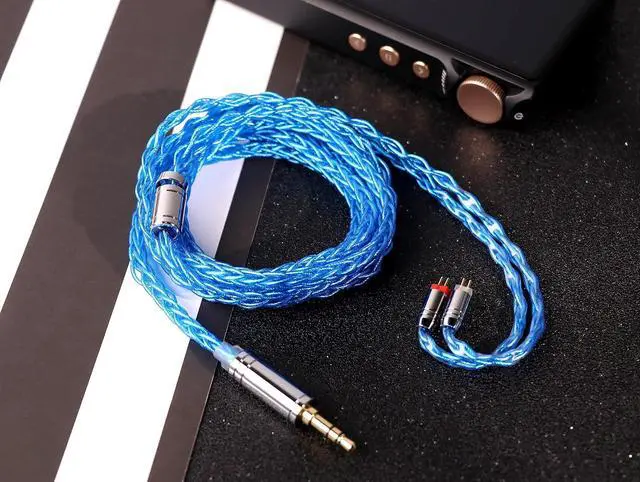 Alt view image 7 of 7 - Linsoul Tripowin Seraph 8 Cores IEM Cable, 28AWG Silver-Plated Replacement Earphone Cable for in Ear Monitor, Audiophile(2pin-0.78mm, 3.5mm)