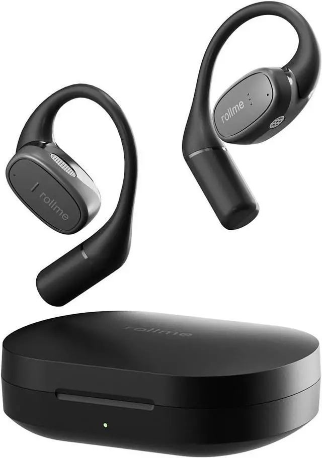 Alt view image 2 of 7 - Liberty One Open Ear Headphones, Wireless Earbuds with Earhooks, Secure Fit, Ergonomic Design, Bluetooth 5.3, IPX5 Water-Resistant, Sweat Resistant, Fast Charging, 30HRS Playtime(Black)