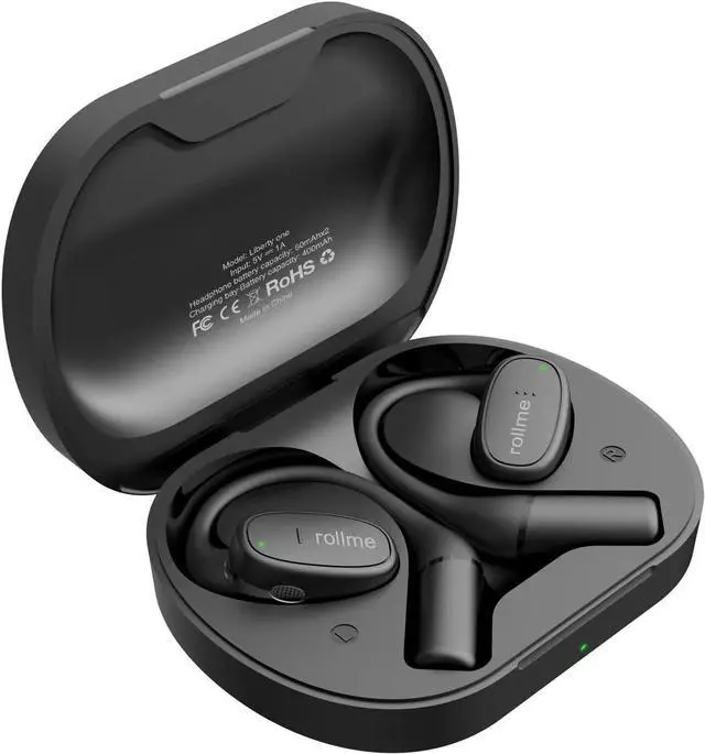Main image of Liberty One Open Ear Headphones, Wireless Earbuds with Earhooks, Secure Fit, Ergonomic Design, Bluetooth 5.3, IPX5 Water-Resistant, Sweat Resistant, Fast Charging, 30HRS Playtime(Black)