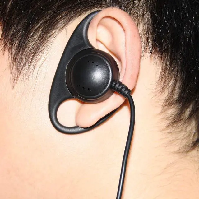Alt view image 4 of 7 - EXMAX DTP-03 3.5mm D-Shape Single Side Ear Hook Clips Earphone Headset Headphone Dual Channel for Tour Guide System Receiver Tablet Laptop PC Skype YouTube MP3/4 DVD(30PACK)