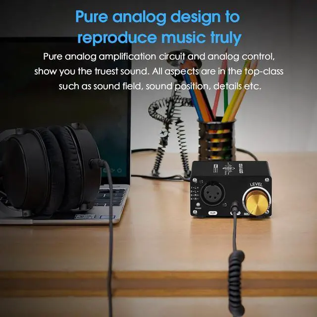 Alt view image 4 of 7 - Douk Audio U5PRO HiFi Fully Balanced Headphone Amplifier, Mini Stereo Amp for XLR and 4.4mm Headsets, Replaceable Op-Amps, 18-600 Compatibility, 1500mW Output Power