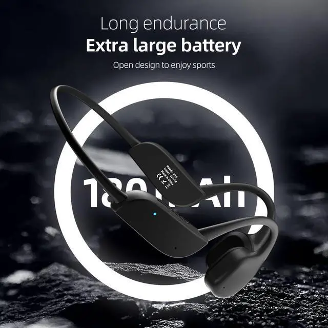 Alt view image 5 of 6 - Sweet Gisele Open-Ear Bluetooth Bone Conduction Headphones  Wireless Earbuds with Mic, Over-Ear Sport Headband for Secure Fit - Ear Hanging Earphones for Running, Fitness and Workouts