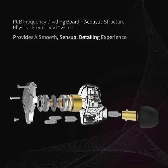 Alt view image 5 of 7 - KZ ZS10 Pro in-Ear Monitor 4BA+1DD Hybrid 5 Drivers Earbuds HiFi Bass Noise Isolation Earphones, Clarity in All Frequency Stereo Sound Comfortable Headphones for Musicians (Silver)