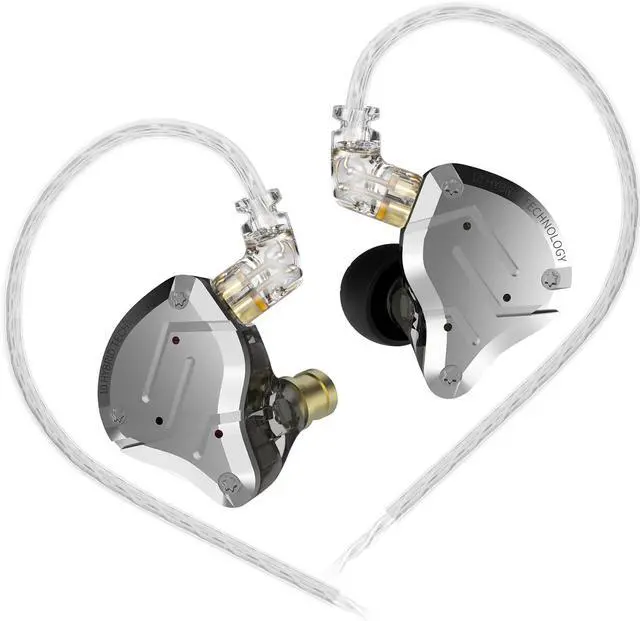 Main image of KZ ZS10 Pro in-Ear Monitor 4BA+1DD Hybrid 5 Drivers Earbuds HiFi Bass Noise Isolation Earphones, Clarity in All Frequency Stereo Sound Comfortable Headphones for Musicians (Silver)