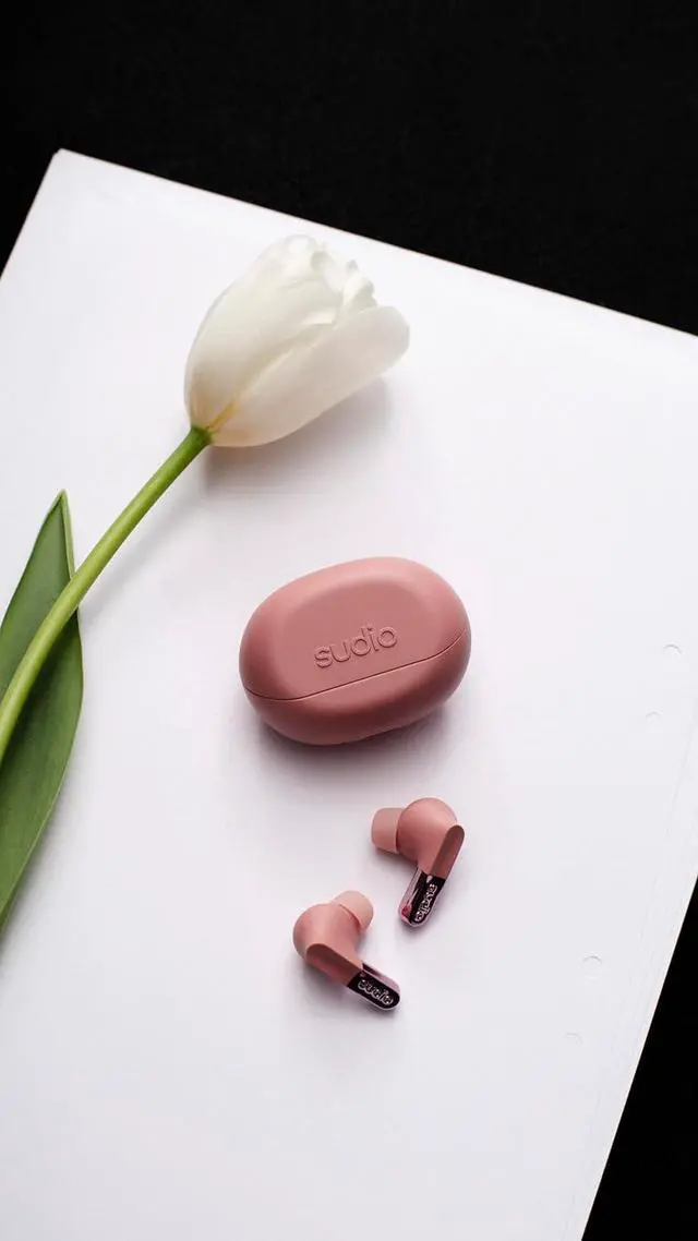Alt view image 3 of 7 - sudio N3 Pro Wireless Earbuds  Active Noise Cancelling (ANC), 30-Hour Playtime, Sweat & Splashproof, Eco-Friendly Design with Recycled Materials, Comfortable Fit, Premium Metallic Finish (Pink)