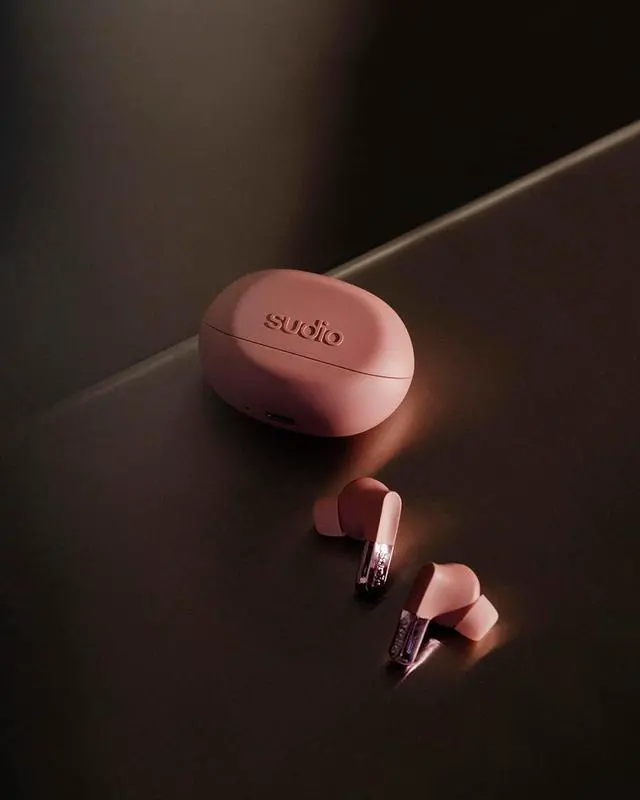 Alt view image 6 of 7 - sudio N3 Pro Wireless Earbuds  Active Noise Cancelling (ANC), 30-Hour Playtime, Sweat & Splashproof, Eco-Friendly Design with Recycled Materials, Comfortable Fit, Premium Metallic Finish (Pink)
