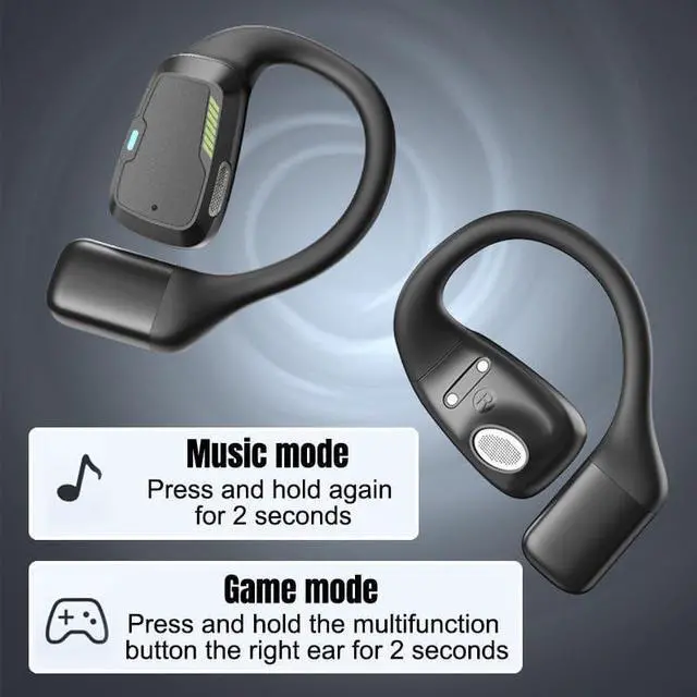 Alt view image 5 of 7 - Full-Color Touchscreen Bluetooth in-Ear Headset - Wireless Earbuds Bluetooth 5.4 Headphones Bass Stereo Ear Buds with ANC Noise Cancelling, 36h Playtime, for iPhone and Andrio (Silver)