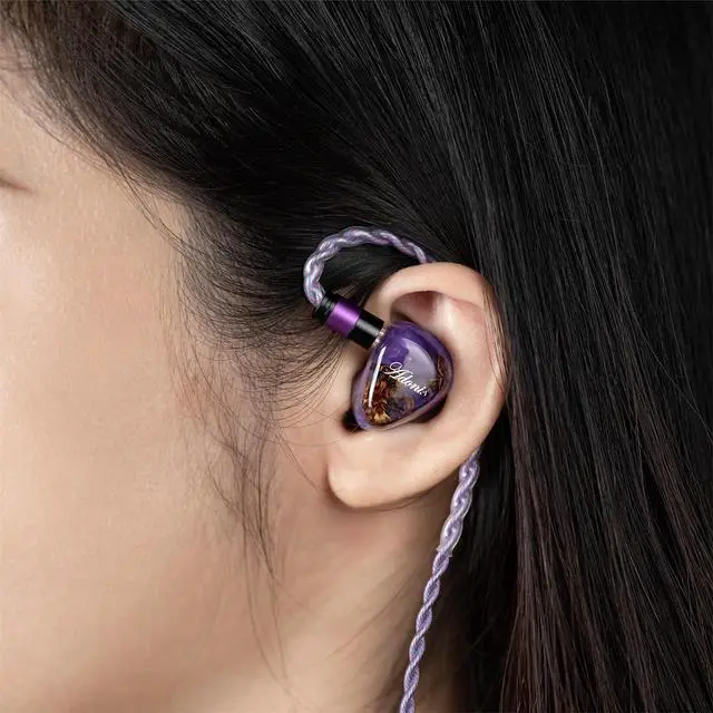 Alt view image 3 of 7 - Kinera QoA Adonis New 3 Hybrid IEM Headphones, Knowles BA + Custom BA + 9.2mm Dynamic Drivers, in-Ear Monitor Earphones, Wired HiFi Earbuds with Pinecone Resin CNC Shell