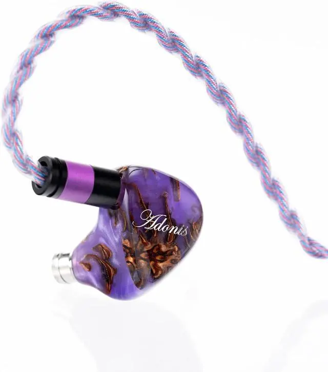 Alt view image 2 of 7 - Kinera QoA Adonis New 3 Hybrid IEM Headphones, Knowles BA + Custom BA + 9.2mm Dynamic Drivers, in-Ear Monitor Earphones, Wired HiFi Earbuds with Pinecone Resin CNC Shell