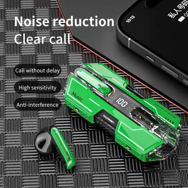 Alt view image 4 of 7 - Wireless Earbud, Bluetooth 5.3 Headphones Ear Buds Deep Bass Stereo with Mini Charging Case, Bluetooth Earbud with Mics Call, Waterproof in-Ear Earphones (Yellow), zbfG20