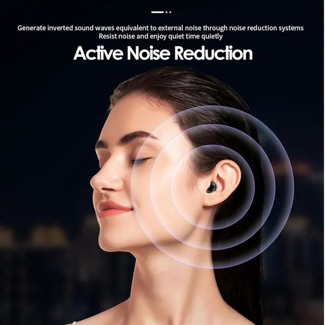 Alt view image 6 of 7 - Touch Screen Earbuds Wireless Bluetooth Earphones ANC Noise Cancelling Waterproof Touchscreen Earbuds with Smart Screen Touch Case Small Tiny Smallest in Ear Earbud Long Battery Life Ear Buds