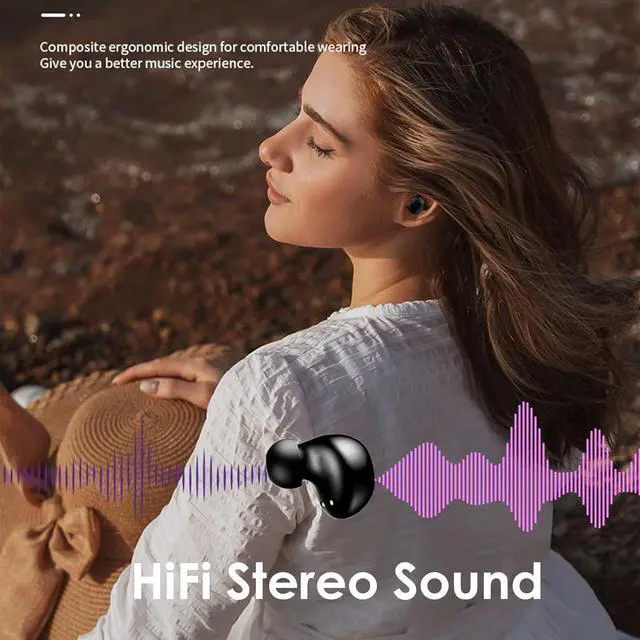 Alt view image 2 of 7 - Touch Screen Earbuds Wireless Bluetooth Earphones ANC Noise Cancelling Waterproof Touchscreen Earbuds with Smart Screen Touch Case Small Tiny Smallest in Ear Earbud Long Battery Life Ear Buds