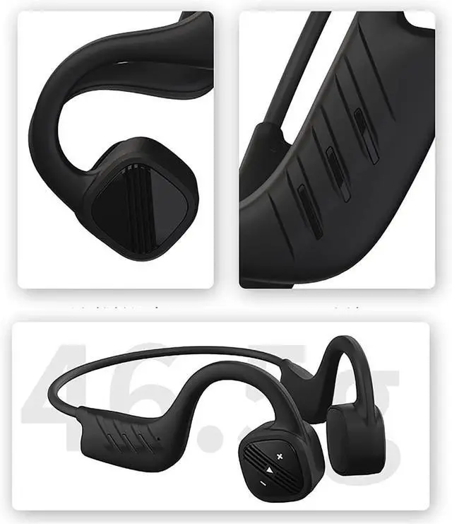 Alt view image 6 of 7 - Open Ear Bone Conduction Headphones Bluetooth Swimming - Mp3 Player Sport Wireless Earphones 8H Playback Time,Waterproof for Diving Headset for Underwater Running Gym Cycling