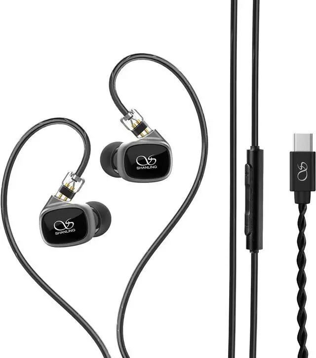 Alt view image 2 of 7 - SHANLING MG20 HiFi Wired Earbuds, Type-C Plug in-Ear Earphones, DLC Diaphragm Dynamic Unit, Detachable 0.78/2PIN Cable, Ergonomic Design, Audiophile Earphones for Music