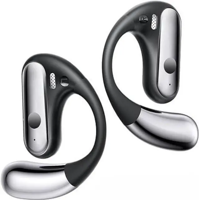 Main image of Open Ear Headphones Wireless Bluetooth 5.3 Earphones for Snug Fit, Ergonomic Ear Hook, Clear Calls, Wireless Earbuds, Digital Display Charging Case 40H Playtime Black