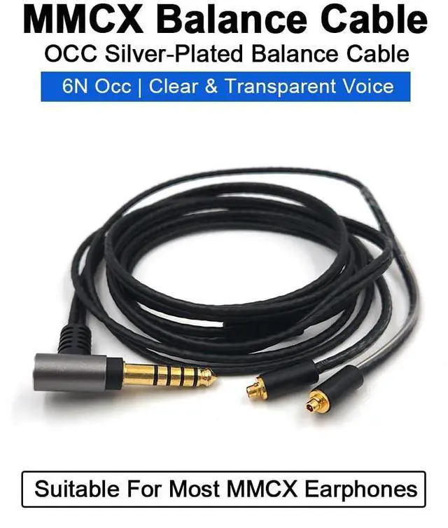 Alt view image 4 of 7 - MMCX to 2.5mm 3.5mm 4.4mm 6N OCC Balanced Cable 3.9ft Compatible with AKG N5005, S0NY N1AP, N3AP, SE215, N40, F5 Earphones