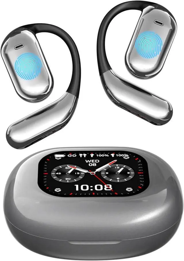 Main image of AI Language Translation Earbuds & LCD Touch Screen OWS Real-Time Translator for 144 Languages & Accents Headphones Translator Ideal for Travel, Business, Learning Translation Earphones, iOS/Android