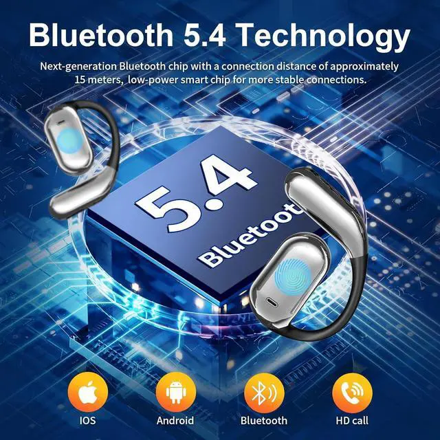 Alt view image 3 of 7 - AI Language Translation Earbuds & LCD Touch Screen OWS Real-Time Translator for 144 Languages & Accents Headphones Translator Ideal for Travel, Business, Learning Translation Earphones, iOS/Android