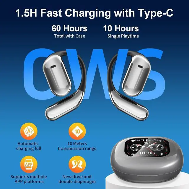 Alt view image 5 of 7 - AI Language Translation Earbuds & LCD Touch Screen OWS Real-Time Translator for 144 Languages & Accents Headphones Translator Ideal for Travel, Business, Learning Translation Earphones, iOS/Android