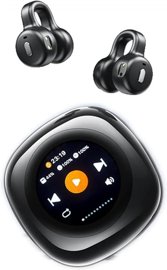 Main image of Xmenha Open Ear Clip on Earbuds Cuff Wireless Bluetooth Out of Ear Ear Cuff Headphones Open Ear Clip on Ear Buds Earphones AIR Bone Conduction Earbuds Headphones Outer Ear not in Ear