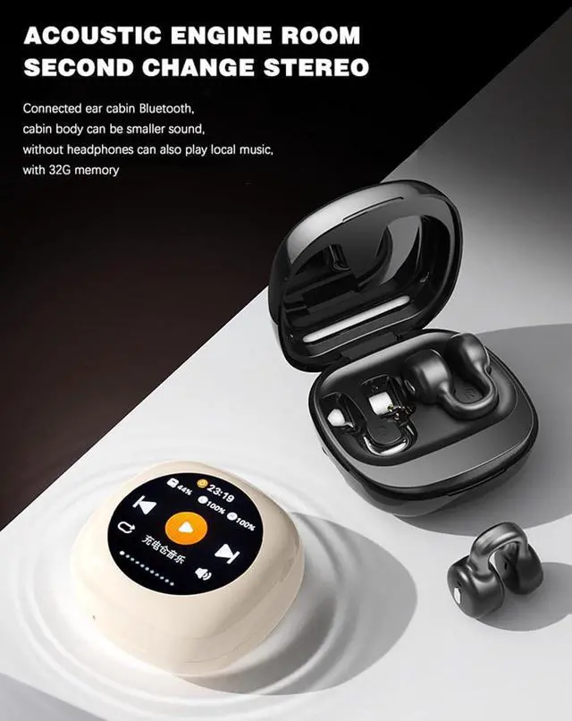 Alt view image 5 of 6 - Xmenha Open Ear Clip on Earbuds Cuff Wireless Bluetooth Out of Ear Ear Cuff Headphones Open Ear Clip on Ear Buds Earphones AIR Bone Conduction Earbuds Headphones Outer Ear not in Ear