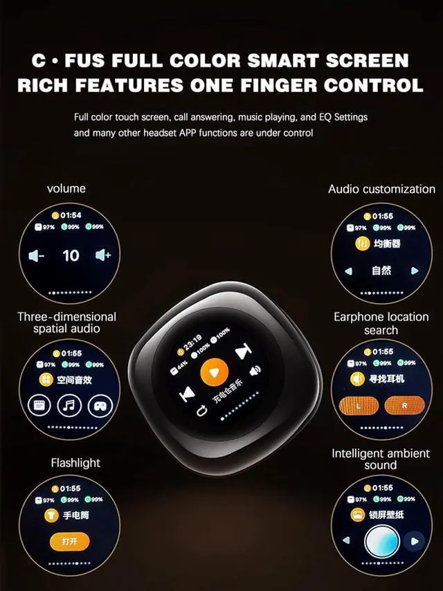 Alt view image 6 of 6 - Xmenha Open Ear Clip on Earbuds Cuff Wireless Bluetooth Out of Ear Ear Cuff Headphones Open Ear Clip on Ear Buds Earphones AIR Bone Conduction Earbuds Headphones Outer Ear not in Ear