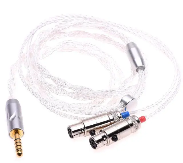 Alt view image 4 of 4 - 1.2 Meter 4.4mm Balanced Clear 16 Cores 5n Silver Plated Headphone Upgrade Cable for Audeze LCD-2 LCD-3 LCD-4 LCD-X LCD-XC