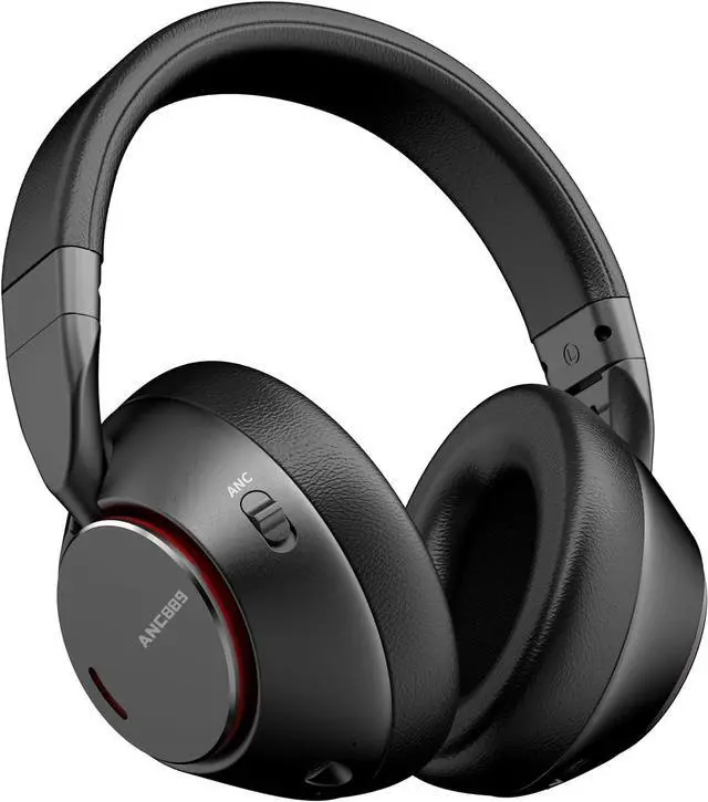 Main image of Bluetooth Headphones, 60H Playtime Wireless Headphones Over Ear with Active Noise Cancelling, Hi-Res Audio, Deep Bass, Memory Foam Ear Cups for Travel, Home Office - Classic Black