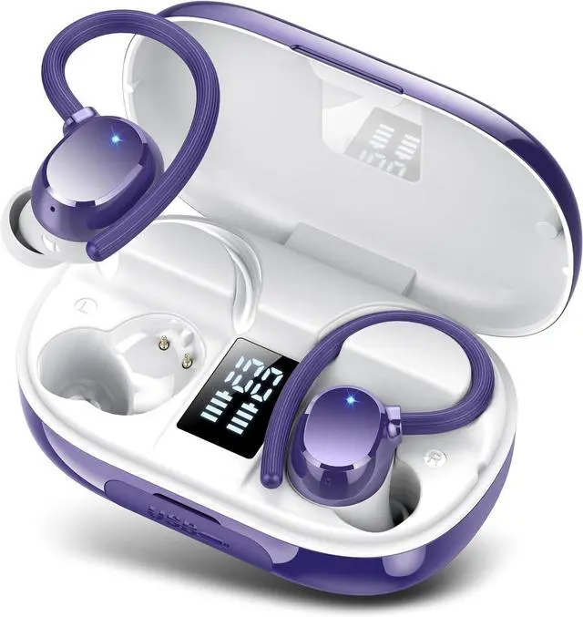 Main image of Wireless Earbuds, 128Hrs Bluetooth 5.3 Headphones Sport, Bluetooth Earbuds with ENC Noise Canceling Mic, Bass Stereo Wireless Earphones, IP7 Waterproof Over Ear Buds with Earhooks for Gym/Running