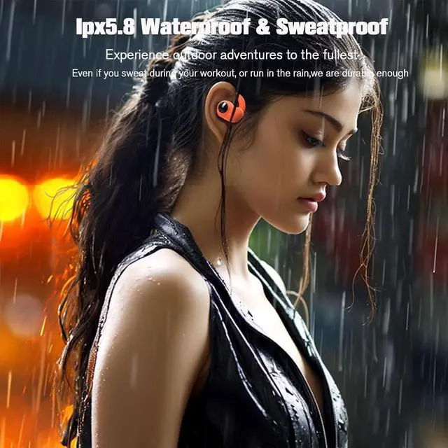 Alt view image 6 of 7 - Earless Out of Ear Headphones Bluetooth Outer Open Ear Wireless Headphones Outside The Ear Open Ear Buds Earbuds Wireless Ear Hanging Bluetooth Headset Bone Air Conduction Earbuds Black