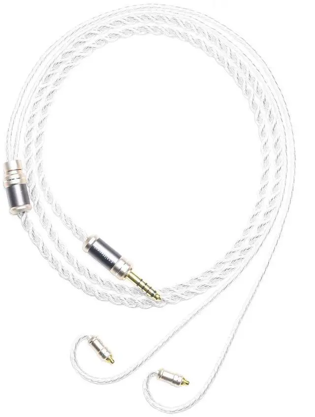 Main image of 6N OFC Silver Plated IEM Cable for Sennheiser IE200 IE300 IE600 IE900 4.4mm Balanced Hi-Fi Earphone Audio Upgrade Cable (3.5mm Plug)